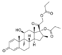 Betamethasone dipropionate Structural Formula - Illustration