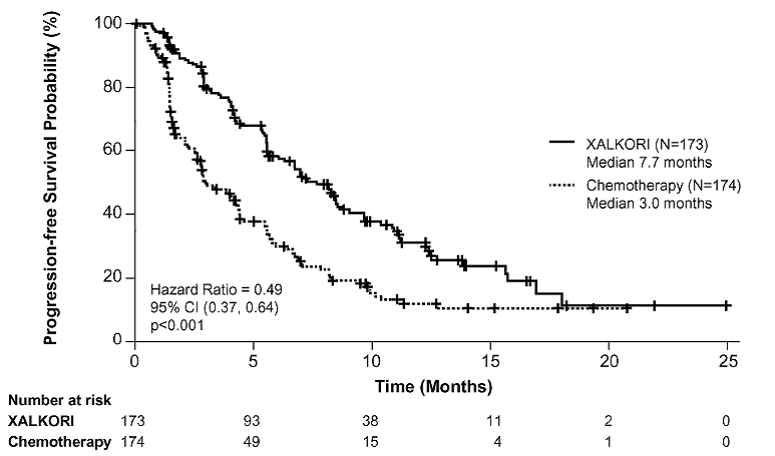 Kaplan-Meier Curves of Progression-Free Survival as Assessed by IRR in Study 2 - Illustration