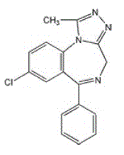 XANAX® XR (alprazolam) Structural Formula Illustration
