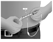 Repeat priming and needle insertion steps using a new
needle  - Illustration