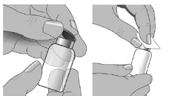  Wipe the stopper with alcohol and allow to dry - Illustration