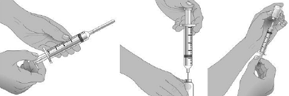 Turn the vial upside down and withdraw the correct amount of XEMBIFY - Illustration