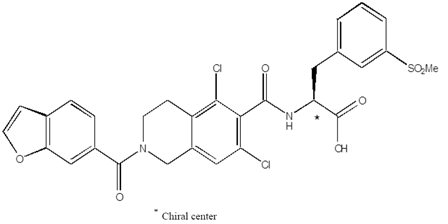 XIIDRA™ (lifitegrast) Structural Formula Illustration