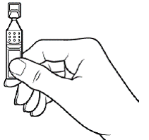  Put the remaining strip of single-use containers
back in the pouch - Illustration