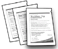 Select the number of XURIDEN packets needed for the prescribed dose - Illustration