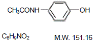 Acetaminophen - Structural Formula Illustration