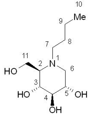 ZAVESCA®  (miglustat) - Structural Formula  Illustration