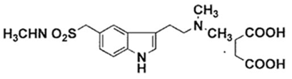 Sumatriptan succinate - Structural Formula  - Illustration