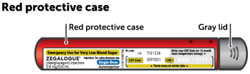 Red protective case - Illustration