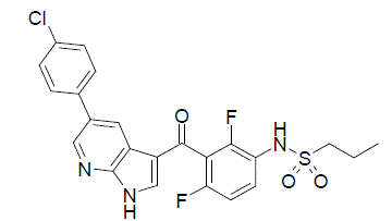 ZELBORAF® (vemurafenib) Structural Formula Illustration