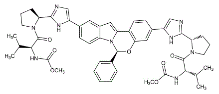 Elbasvir - Structural Formula - Illustration