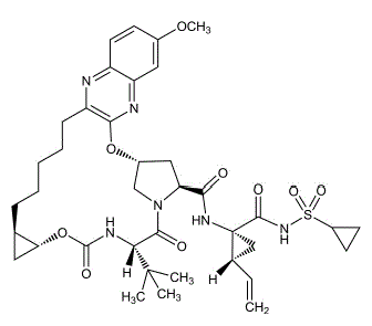 Grazoprevir - Structural Formula - Illustration