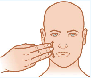 Apply a thin layer of ZILXI and gently rub onto your entire face. You may need to use additional ZILXI to make sure that your entire face is treated. - Illustration