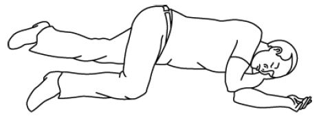 Turn the patient on their side (recovery position) after giving ZIMHI - Illustration