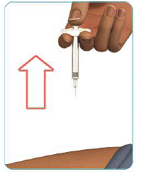 Remove the ZINBRYTA prefilled syringe from your injection site - Illustration