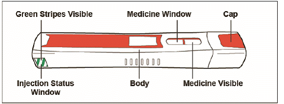 Parts of your ZINBRYTA Pen - Illustration