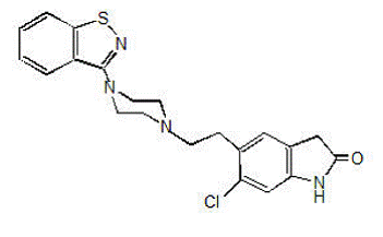 GEODON® (ziprasidone HCl) capsules
GEODON® (ziprasidone mesylate) injection for intramuscular use  Structural Formula - Illustration