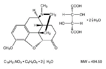 ZOHYDRO® ER (hydrocodone bitartrate) Structural Formula Illustration