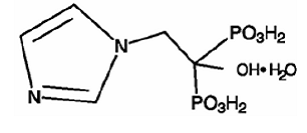 ZOMETA® (zoledronic acid) Structural Formula Illustration