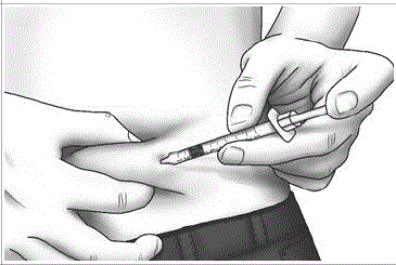 Push the plunger all the way in to give
your dose - Illustration