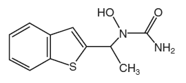 ZYFLO CR
  (zileuton) Structural Formula Illustration