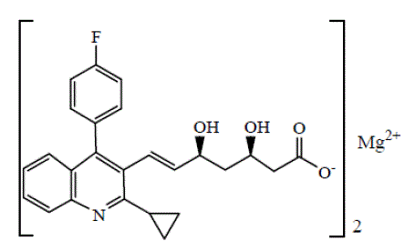 ZYPITAMAG (pitavastatin) Structural Formula Illustration