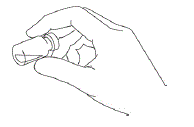 Check for unsuspended powder and repeat tapping if needed. - Illustration