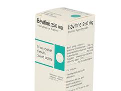 Bevitine 250 mg, comprimé enrobé, boîte de 1 tube de 20