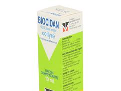 Biocidan 0,25 pour mille, collyre, flacon compte-gouttes de 10 ml