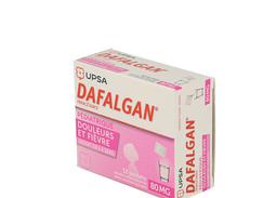Dafalgan 80 mg, poudre effervescente pour solution buvable en sachet, sachets boîte de 12