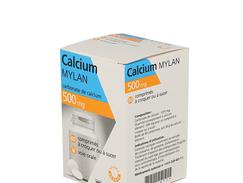 Calcium mylan 500 mg, comprimé à sucer ou à croquer, boîte de 1 flacon de 60