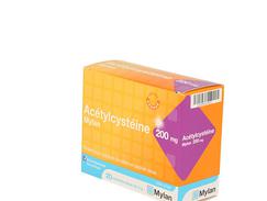 Acetylcysteine mylan 200 mg, poudre pour solution buvable en sachet-dose, boîte de 20 sachets-dose