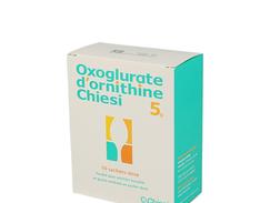 Oxoglurate d'ornithine chiesi 5 g, poudre pour solution buvable et gastro-entérale en sachet-dose, boîte de 10 sachets-dose