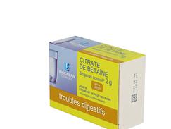 Citrate de betaine biogaran conseil 2 g, comprimé effervescent, boîte de 1 tube de 20