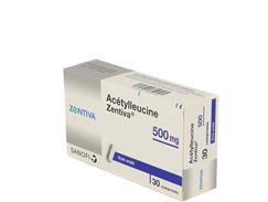 Acetylleucine zentiva 500 mg, comprimé, boîte de 30