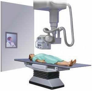 Рентгенография позвоночника в прямой проекции при спондилоартрозе межпозвонковых суставов.