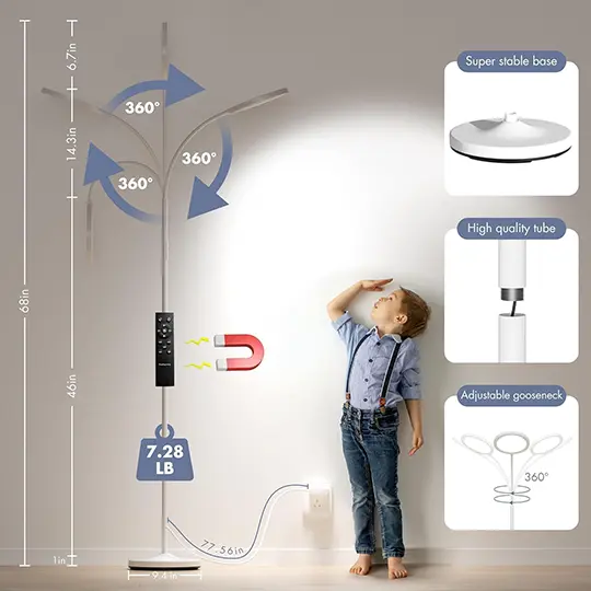 The Dimmable and Custom Color Temperature Standing Lamp